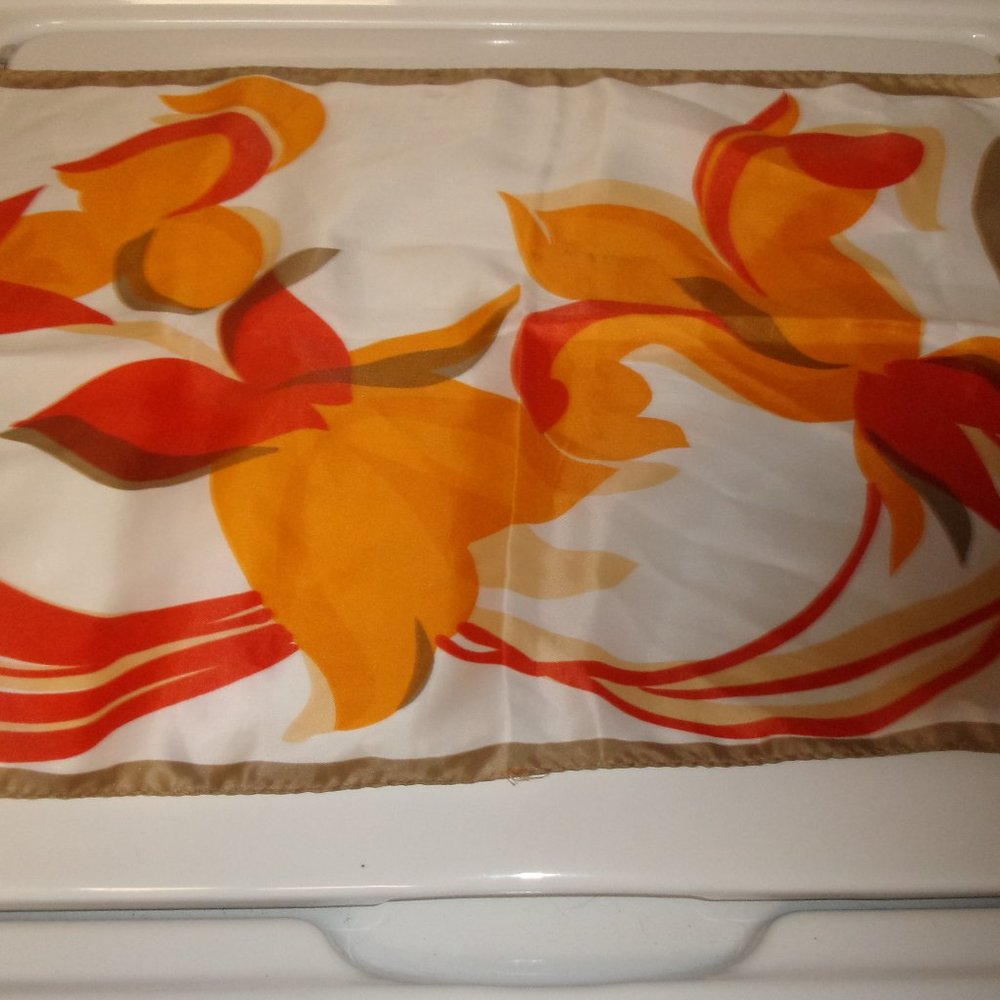Vintage head neck scarf Ben Goodman orange yellow
